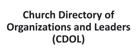 About the Church Directory of Organizations and Leaders (CDOL).
